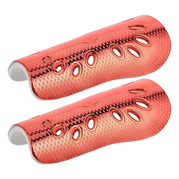 EXHUMKY 1Pair Red Soccer Shin Guards with Easy Installation Breathable Sports Gear