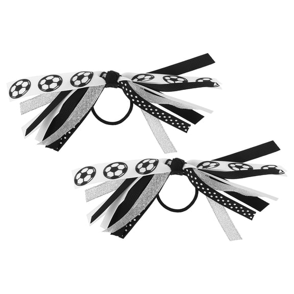EXHUMKY Football Ponytail Holders Multi Cloth Fashionable and Easy to Use for Home 1Pair
