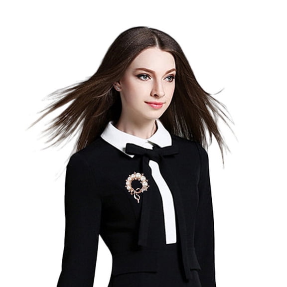 EXHUMKY Golden Brooch Pin 1Pc Elegant Costume Accessory Premium Craft for Stylish Outfit Decoration