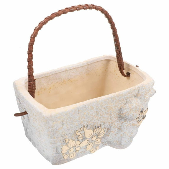 EXHUMKY 1Pc Creative Ceramic Plant Container for Indoor and Outdoor Home Flowerpot Decoration