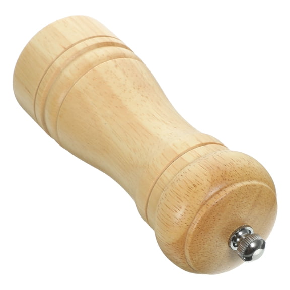 EXHUMKY Manual Pepper Mill Khaki Bamboo Ceramic Core for Home Kitchen