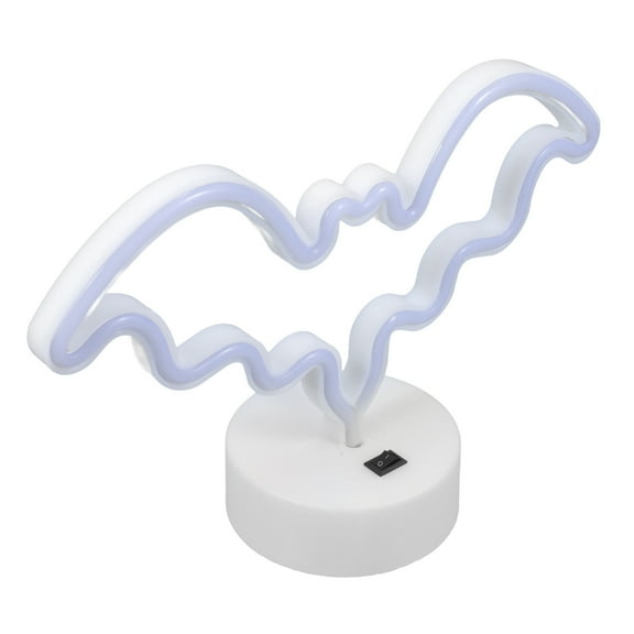 EXHUMKY 1Pc Pink Bat Shaped LED Night Light Low Voltage Table Lamp for Bedroom and Balcony