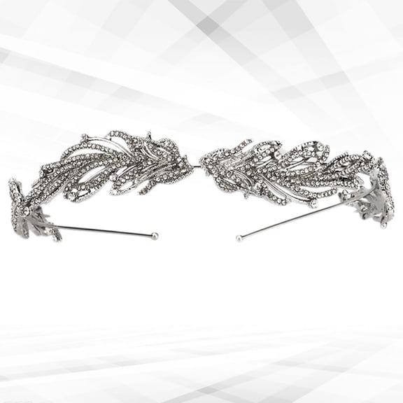 EXHUMKY 1Pcs Bridal Crown Hair Accessories for Weddings Engagement and Parties