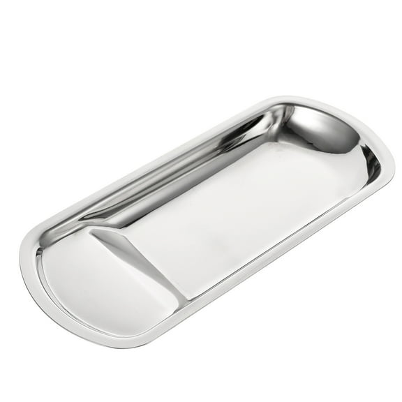 EXHUMKY 1Pc Silver Stainless Steel Tray For Cooking Spoon Rest And Utensil Holding