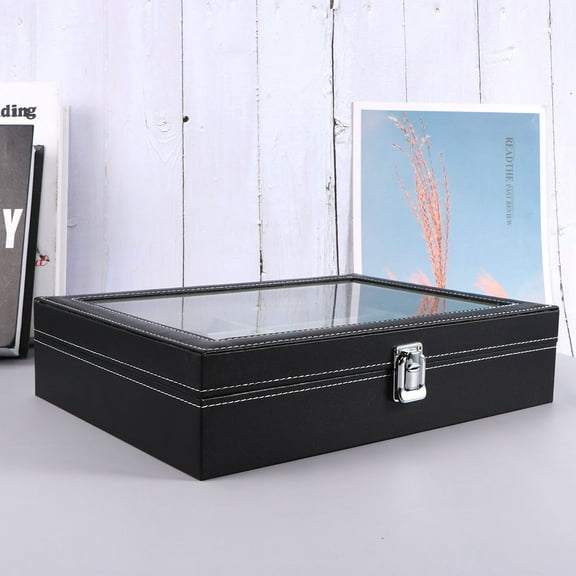 EXHUMKY Eyeglass Holder For Desk Sunglasses Storage Case PU Storage Adults Shop Display Back to School