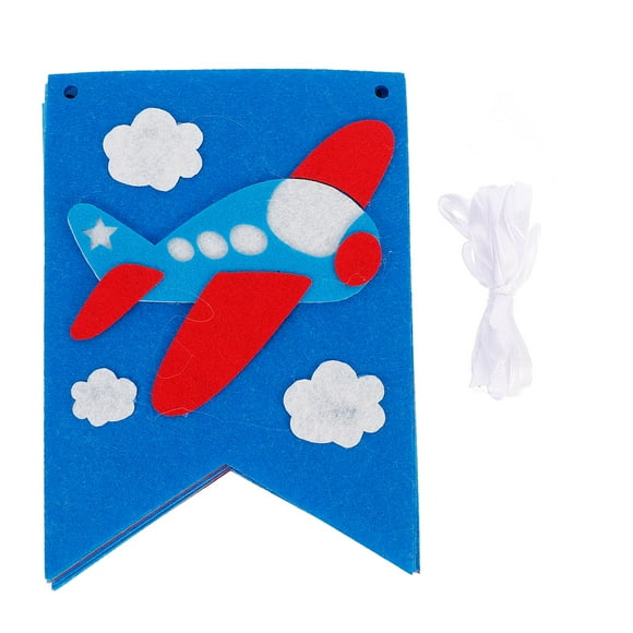 EXHUMKY 1Pcs Airplane Party Decorations in Assorted Color Felt Material for Birthday Party and Theme Parties