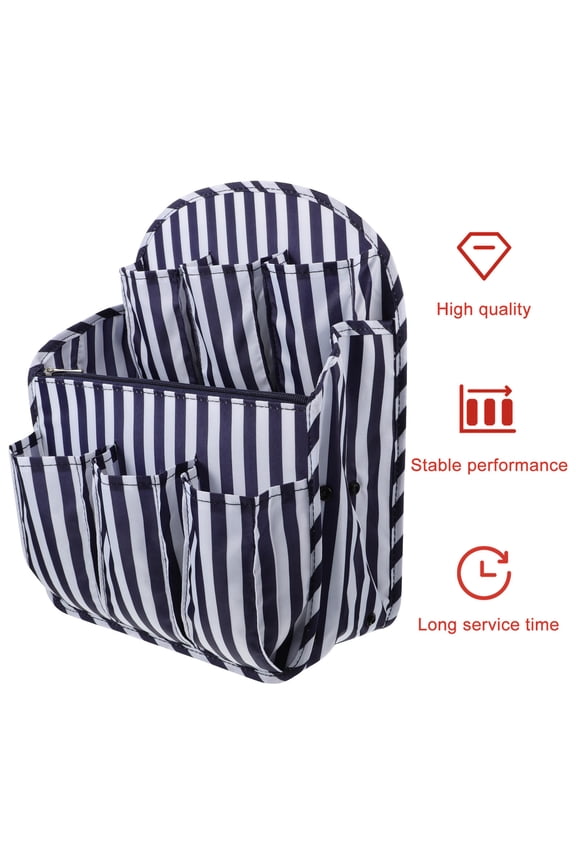 1Pcs Backpack Interior Bags Nylon Blue Multi-pocket Tidy for Adults