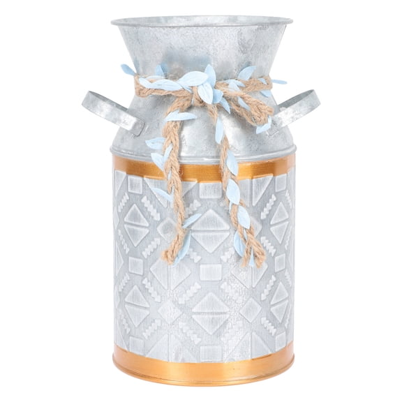 EXHUMKY Vase Galvanized Iron 1Set 7.66x3.93x3.93 Inches