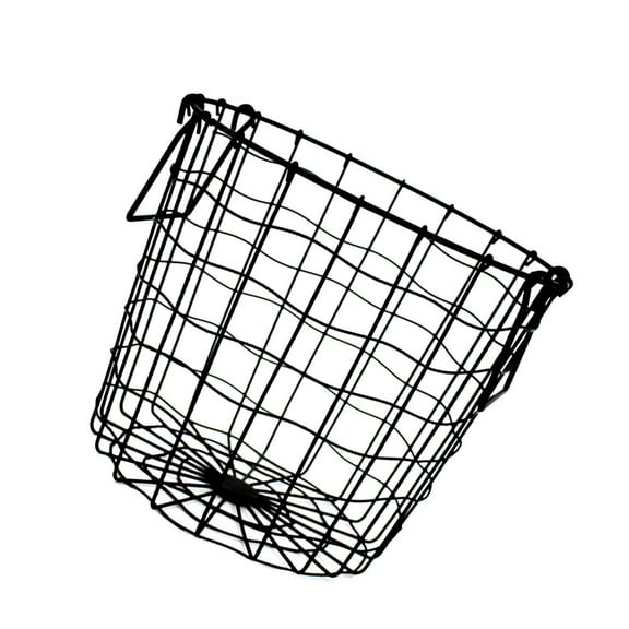 EXHUMKY 1Pcs Dirty Clothes Basket Hollow-out Design Metal Laundry Basket for Storage