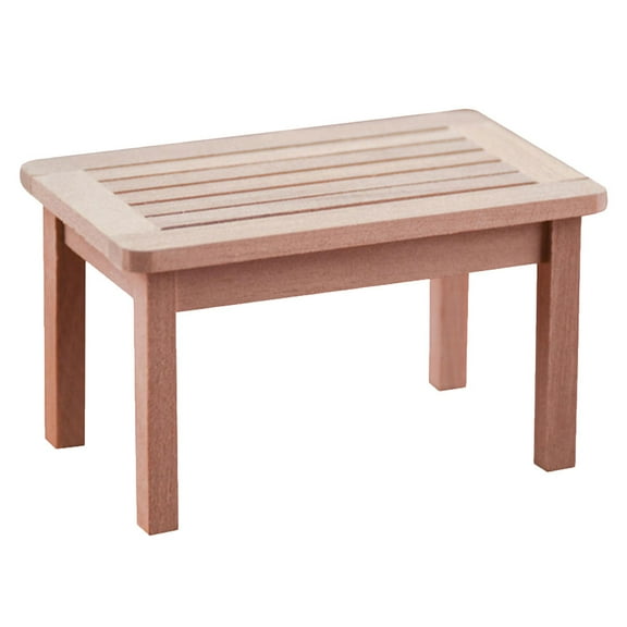 EXHUMKY 1Pcs Dollhouse Side Table for Collectors with Wooden Material 7.5X4.8X4.3in