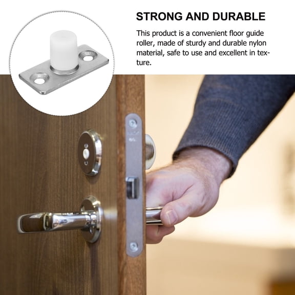 EXHUMKY Barn Door Guide 1Pcs 1.7In White Nylon Roller