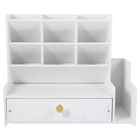 EXHUMKY 1Pcs MultiLayered Table Organizer for Desk with Minimalist Style 11.8x9.8x5.9in