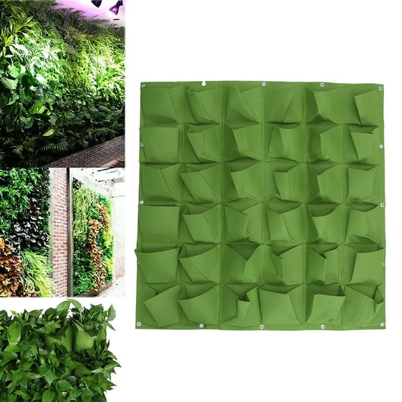 EXHUMKY 1Pcs Non-Woven Felt Pouch for Plants with Drainage for Indoor Gardening 100X100X0.2In