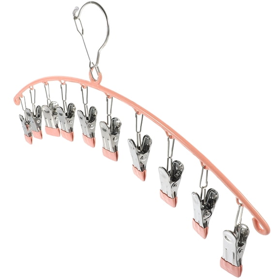 EXHUMKY Portable Drying Hanger Sock Dryer Pink PP 1Set