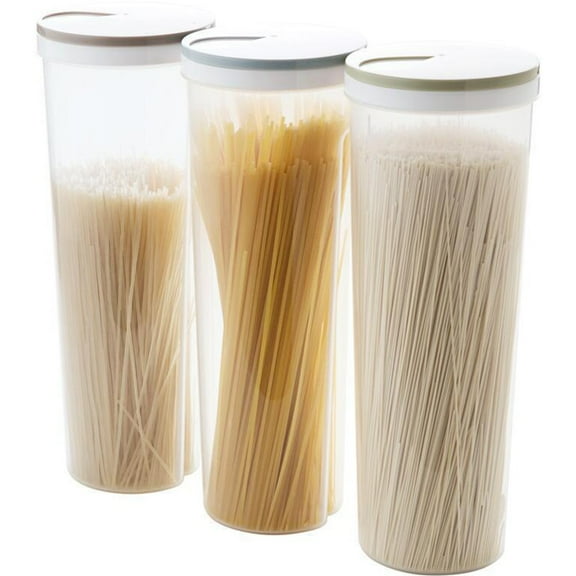 EXHUMKY 1Pcs Snack Container Light Blue Storage Pot Plastic Sealed Transparent 11.3x4.1x3.3in