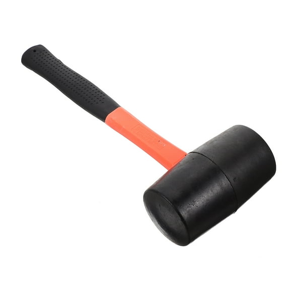 EXHUMKY 1Pcs Tool for Floor Installation Rubber Mallet Hammer with Two-color Fiber Handle 13.6x4.9in