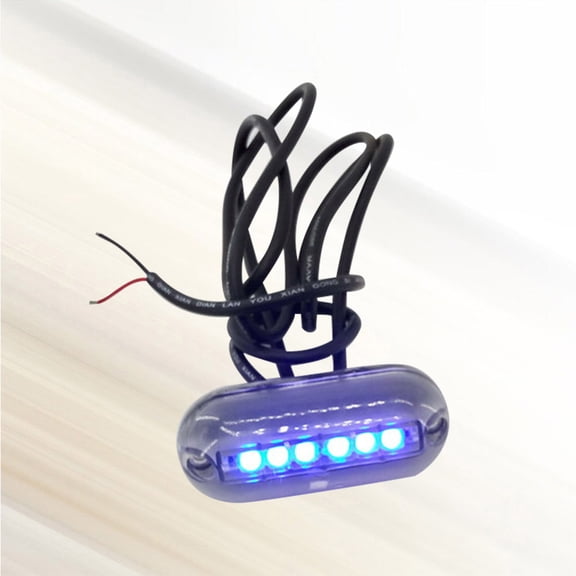 EXHUMKY 1Pcs Underwater Dock Light Blue ABS for Boating with Shockproof and Wide Emitting Angle
