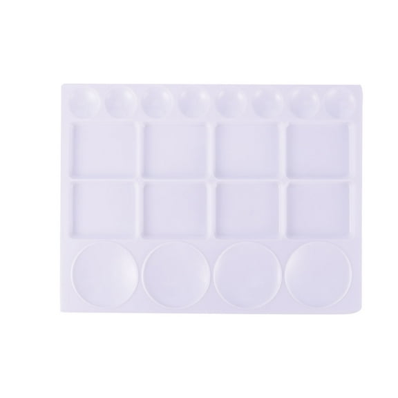 EXHUMKY Art Paint Drawing Tray White Plastic Easy Carry for Sketching