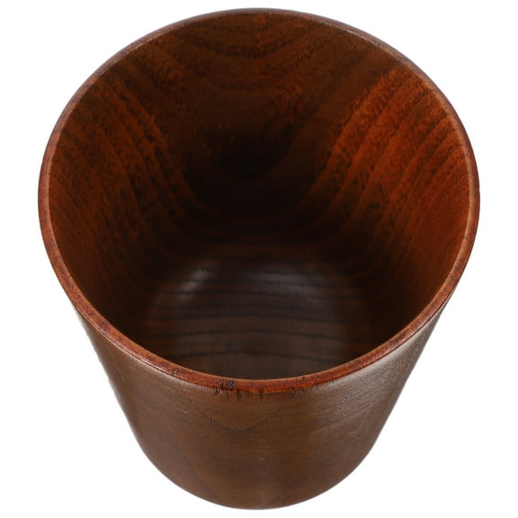 EXHUMKY 1Pcs Wood Cups for Coffee and Wine Drinking Brown 9x8.5x8.5 in