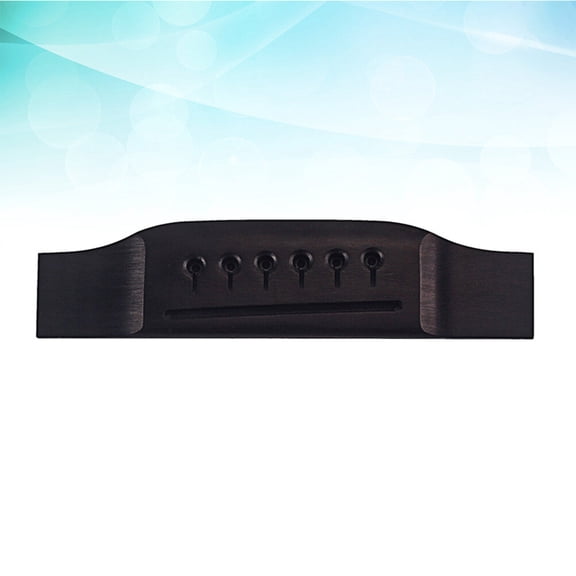 EXHUMKY 1Set Acoustic Guitar Bridge Ebony for Instrument Maintenance Musicians