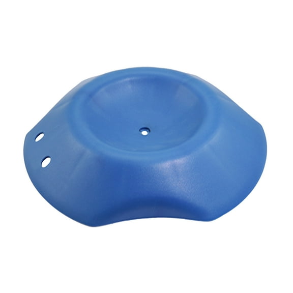 EXHUMKY 1Set Blue PP Plastic Wedge Wheel Chocks for Trailer Stabilization on Outdoor Parking 11.8x11.8x2in