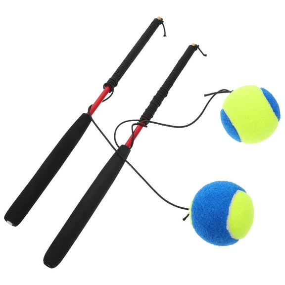 EXHUMKY Elastic Balls Fitness Durable Rubber for Playing Assorted Color 1Set