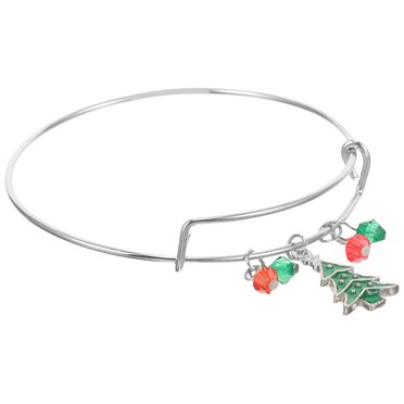 925 Sterling Silver Christmas Bulb Charm – Green Christmas Light Charm, Made In USA