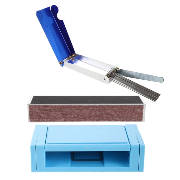 EXHUMKY 1Set Guitar Luthier Tools Set Blue with Nut Slotting File and Fret Beveling for Professional Guitar Setup