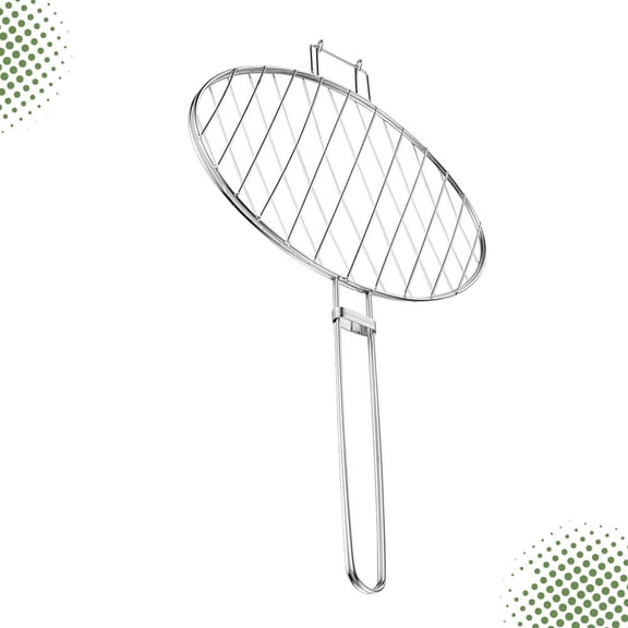 EXHUMKY 1Pc Stainless Steel Bbq Fish Basket with Hanging Handle for Easy Storage