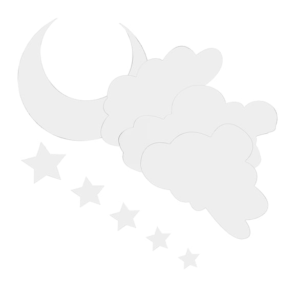 EXHUMKY Acrylic Cloud Mirror Wall Decal Set for Bedroom Decoration