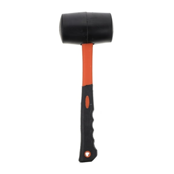 EXHUMKY Rubber Mallet Hammer for Flooring Installation, 1Pc with Fiber Handle, Black Color