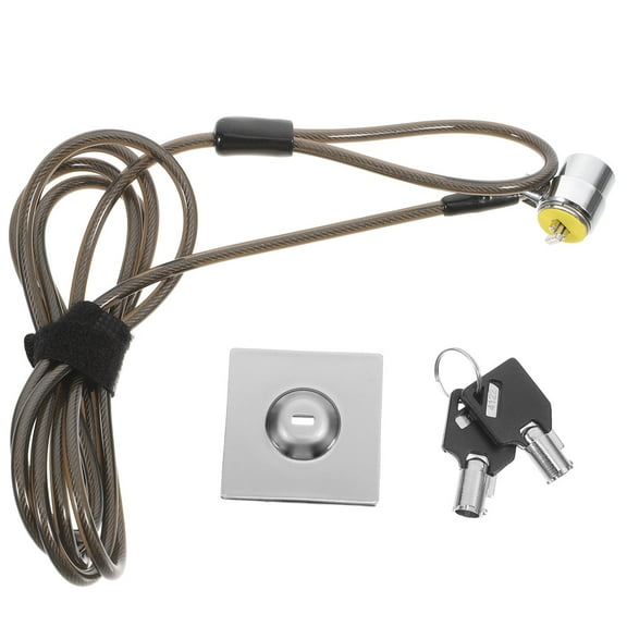 EXHUMKY Computer Lock, Black, Durable Zinc Alloy, Ideal for Laptops Notebooks, Easy Key Access