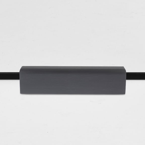 EXHUMKY 1Set Wooden Mirror Base for Living Room Dark Grey 11.8x3.1x2.8in