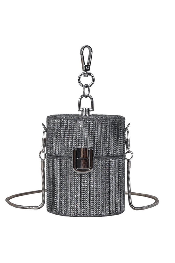 1pc Mini Lipstick Purse Silver ABS Portable Storage for Women Everyday Wear