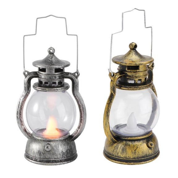 EXHUMKY 2 Pcs Multi-Functional LED Horse Light Portable Night Light Silver Home Decor