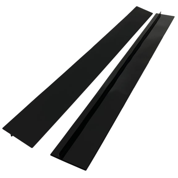 EXHUMKY 2-Pack Black Non-Stovetop Trim Protectors for Kitchen Cookers and Appliances, Appliance Edge Guards