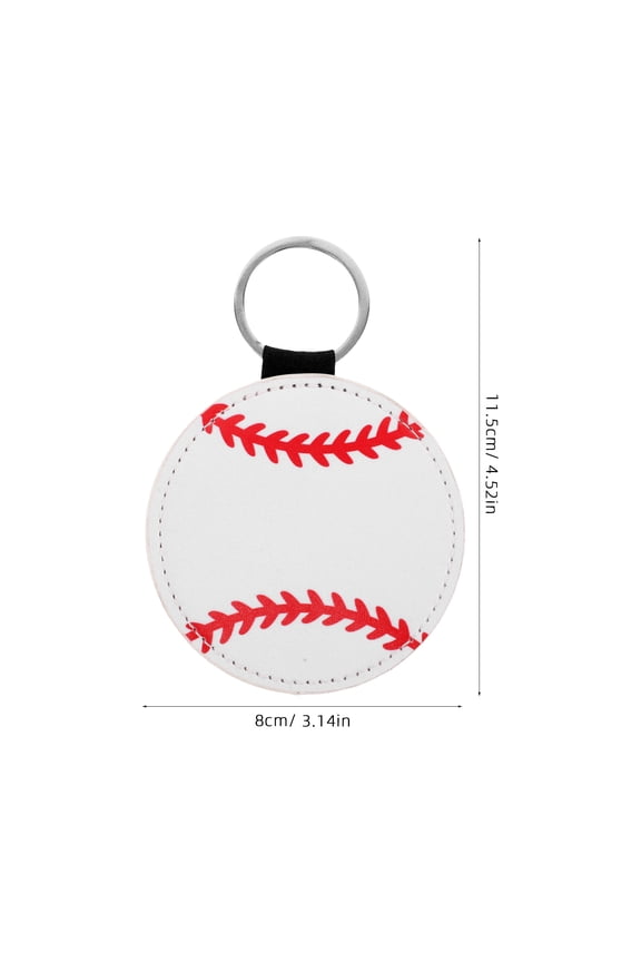 2-Pack Baseball Softball Keychain Bag Charms, Assorted Colors, PU and Zinc Alloy Accessories