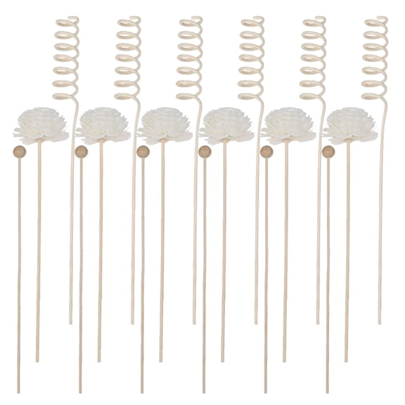 EXHUMKY Reed Diffuser Sticks, 2 Sets Handmade Wood Replacement Reeds for Flameless Fragrance Oil Diffusers, Home Refill