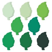 EXHUMKY 200Pcs Paper Leaves for Crafts in Vibrant Green Shades with Writable Surface for DIY Projects