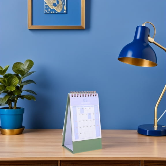 EXHUMKY 2026 Olive Desktop Calendar for Home and Office Scheduling, 1 Piece, Yearly Planner Organizer