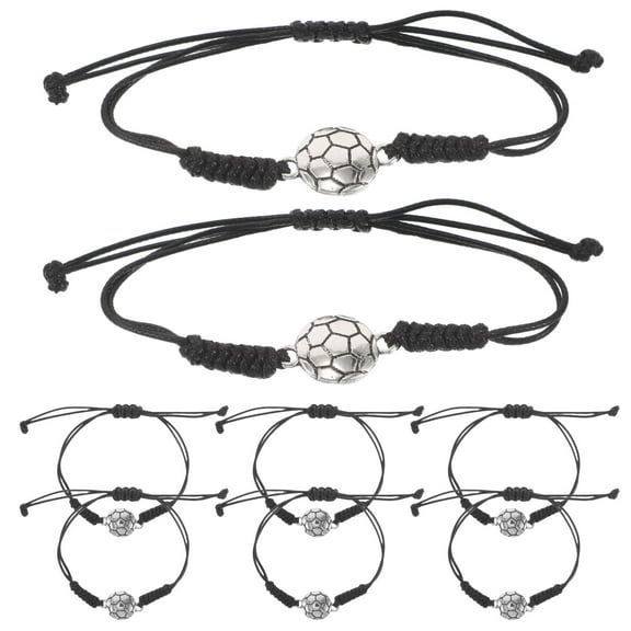 EXHUMKY Football Fan Bracelets Sport Bracelets Wax Wire 20 Set Team Spirit Accessories