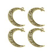 EXHUMKY Golden Moon Pendant Charms Set Alloy DIY Jewelry Making 20Pcs