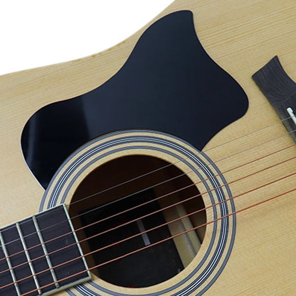 EXHUMKY 20Pcs Decorative Black Acoustic Guitar Protective Scratch Plate with Easy Installation
