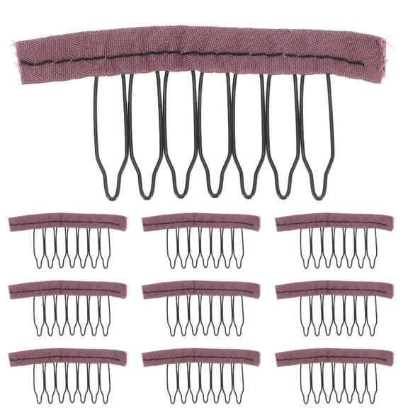EXHUMKY 20Pcs Coffee Snap Hair Clips for Wigs Secure Hold Invisible Design Comfortable Fit