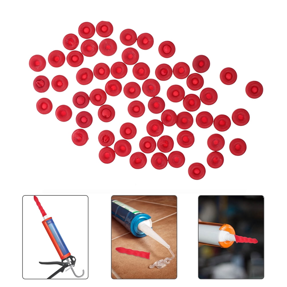 EXHUMKY 20Set Caulk Cap Red Latex Caulk Tube Applicator for DIY ...
