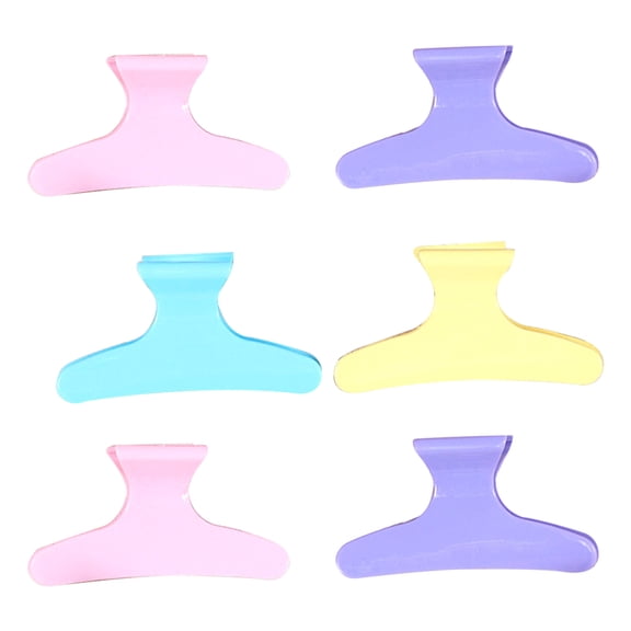 EXHUMKY 24Pcs Salon Hair Clips Assorted Color Plastic Clamps for Hairdrying and Styling Tools Use