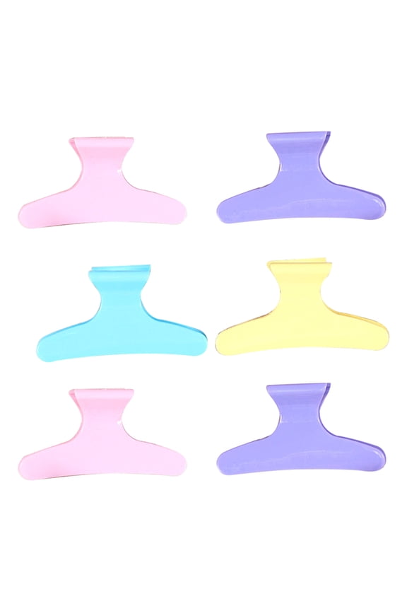 24Pcs Salon Hair Clips Assorted Color Plastic Clamps for Hairdrying and Styling Tools Use