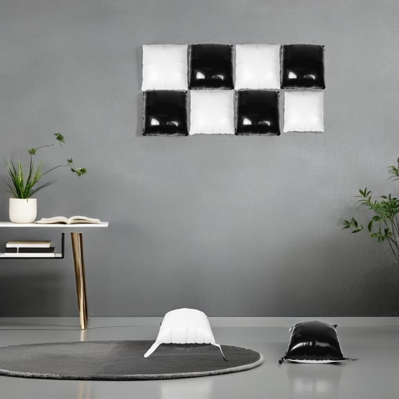 EXHUMKY Versatile Black Foil Balloon Backdrop, Shiny Finish, Ideal for Celebrations