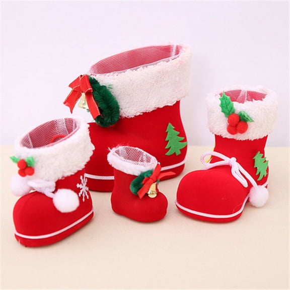 EXHUMKY 2Pcs Wear Resistant Candy Socks for Christmas Tree Hanging Ornament