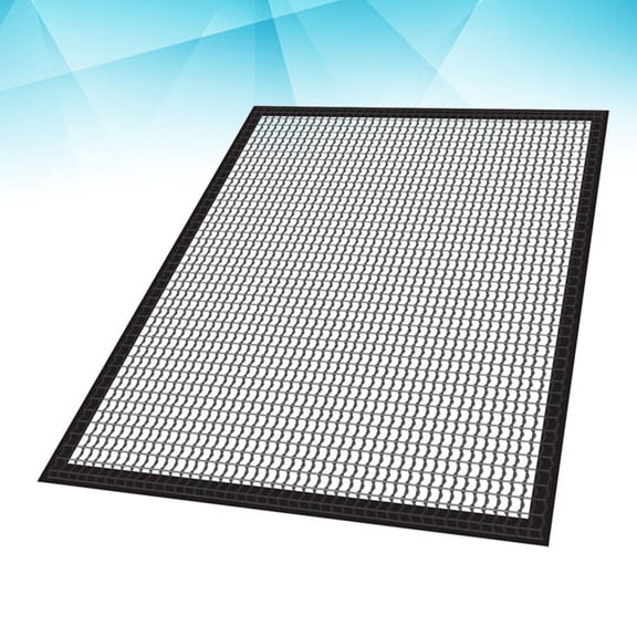 EXHUMKY 2Pcs Black Bbq Non Stick Grill Mats Reusable Mesh Pads for Even Cooking and Easy Cleaning